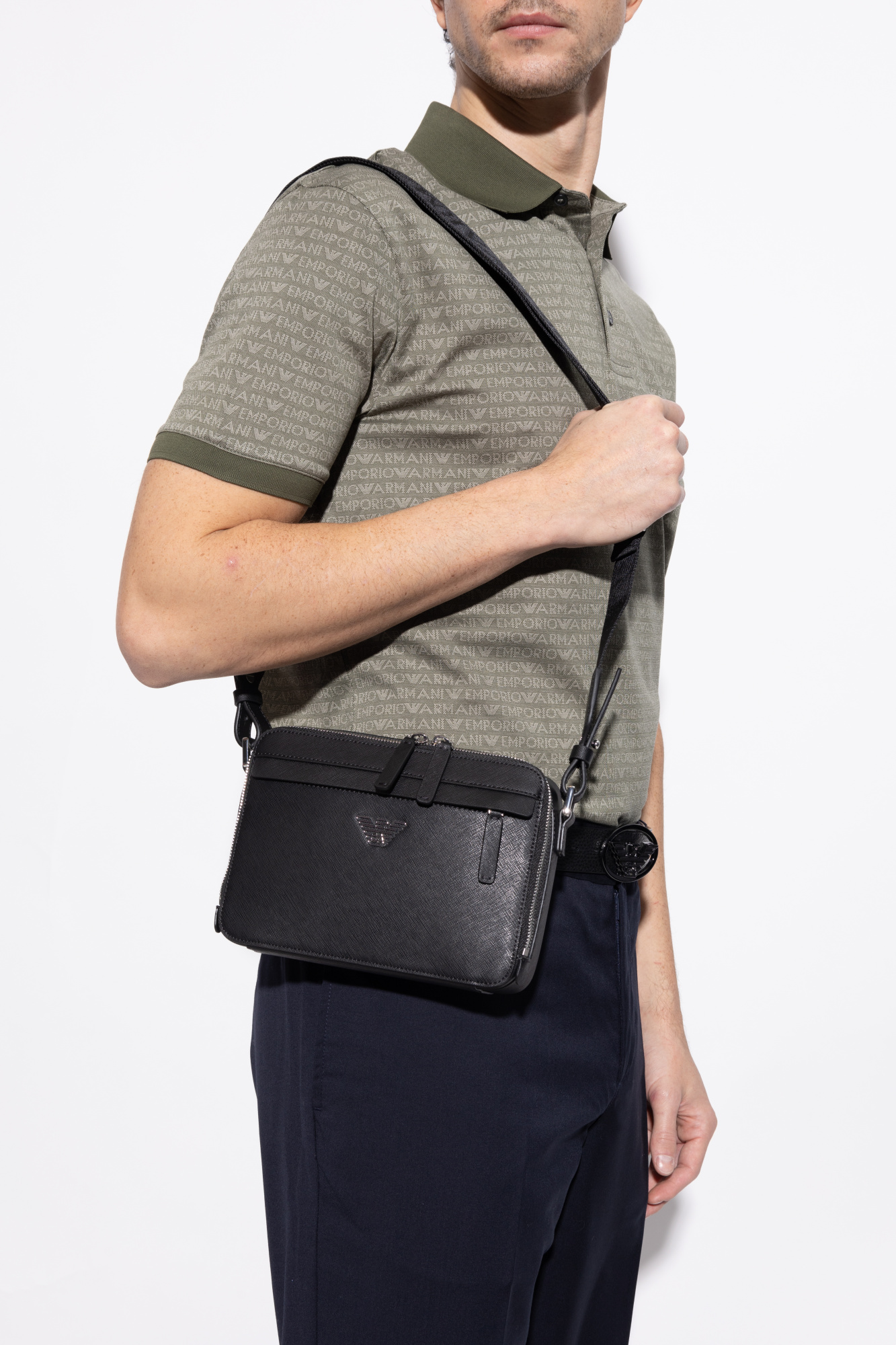 ビジネスバッグ タンブルレザー | Emporio Armani